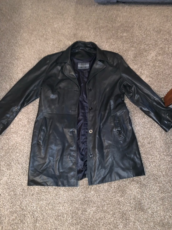 Boutique Of Leathers Other - Men's Black Leather Bomber Jacket - Classic Button Front